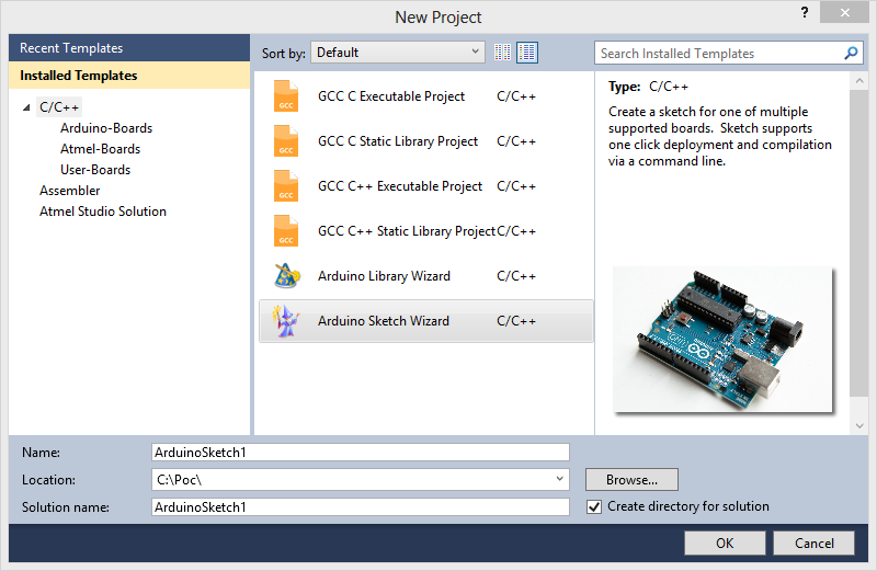 Arduino Template Express - Creating a Sketch | Omar Francisco